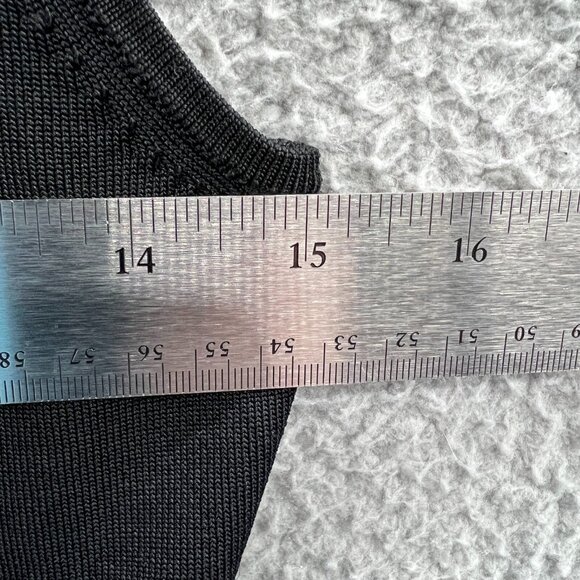 August Silk Knits Womens Top Small Black Embellished‎ Sleeveless Pullover Shirt - Picture 7 of 8